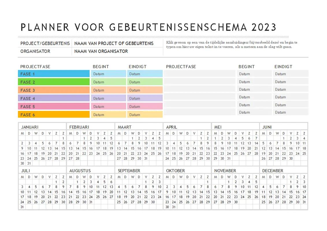 Gebeurtenisplanner modern-simple
