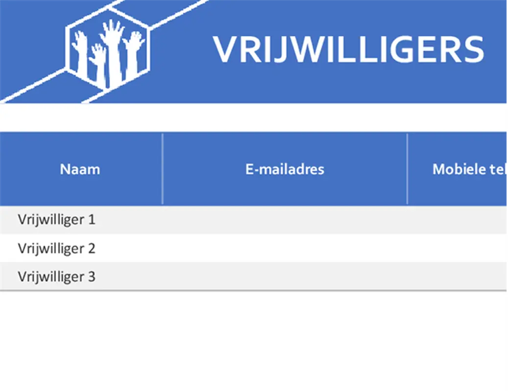 Vrijwilligersopdrachten modern-simple