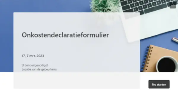 Onkostendeclaratieformulier blue modern simple