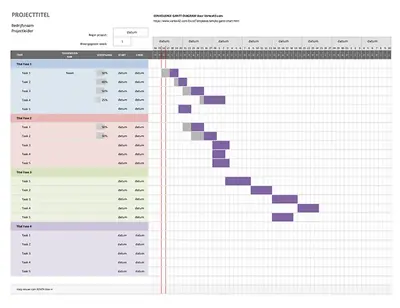 Eenvoudig Gantt-diagram modern-simple