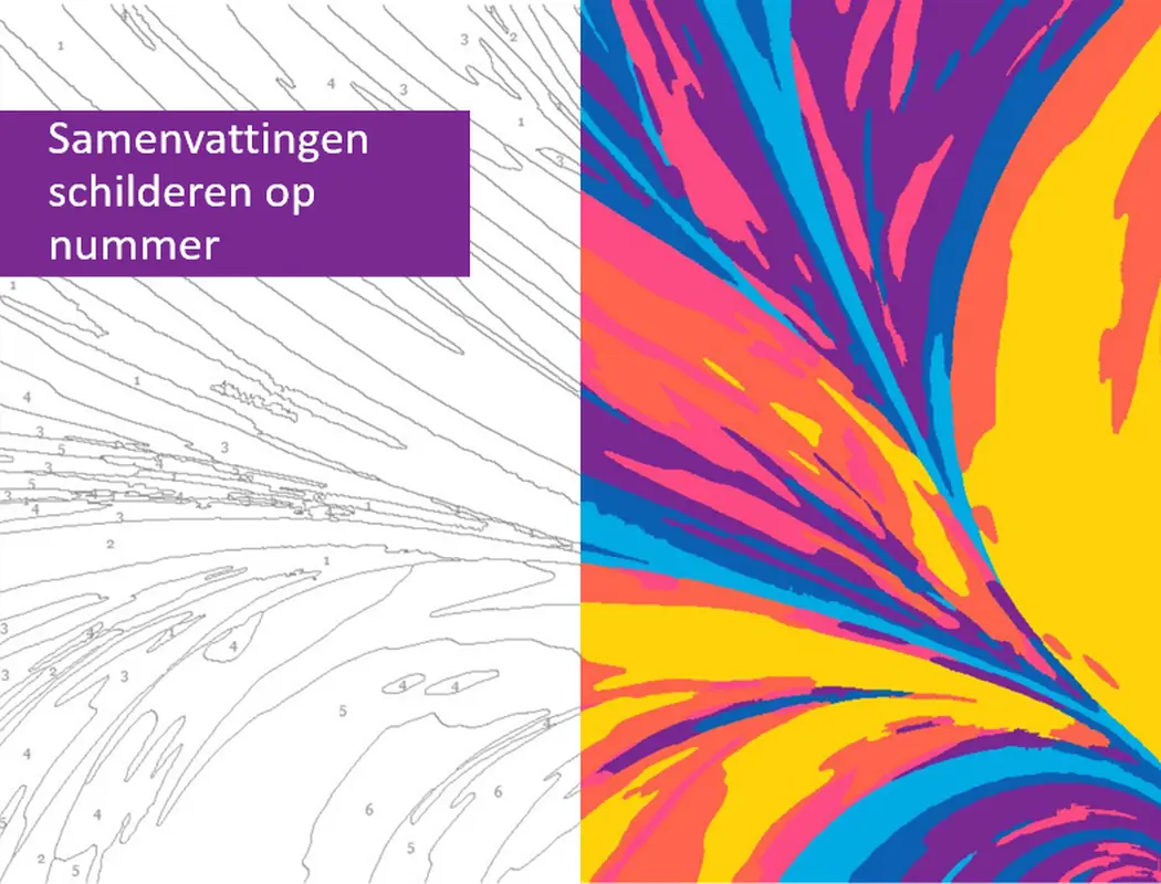 Abstract schilderen op nummer modern simple