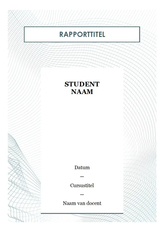 Modern studentenverslag modern simple