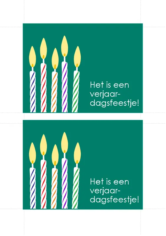 Uitnodigingen voor verjaardag (2 per pagina) modern-simple