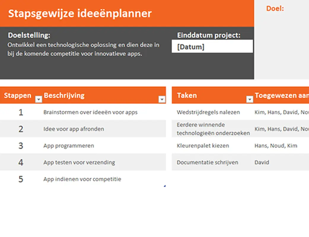 Ideeënplanner modern simple