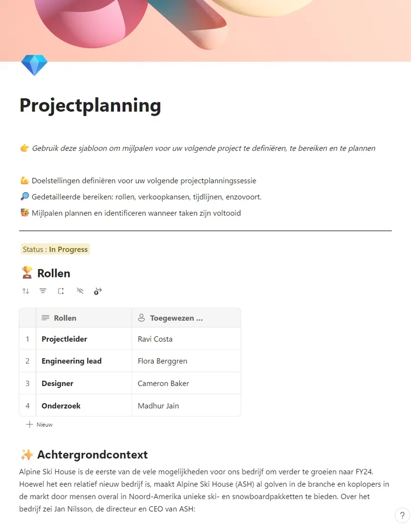 Projectplanning