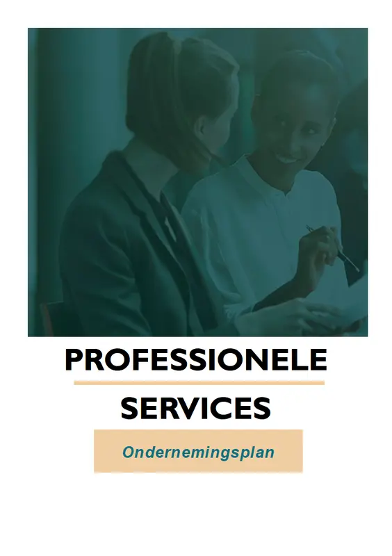 Ondernemingsplan voor zakelijke dienstverlening modern-simple