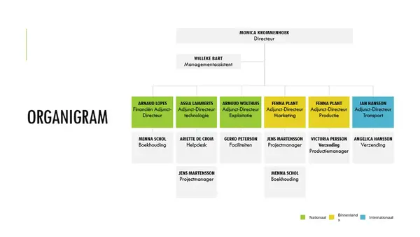 Eenvoudig organigram modern simple