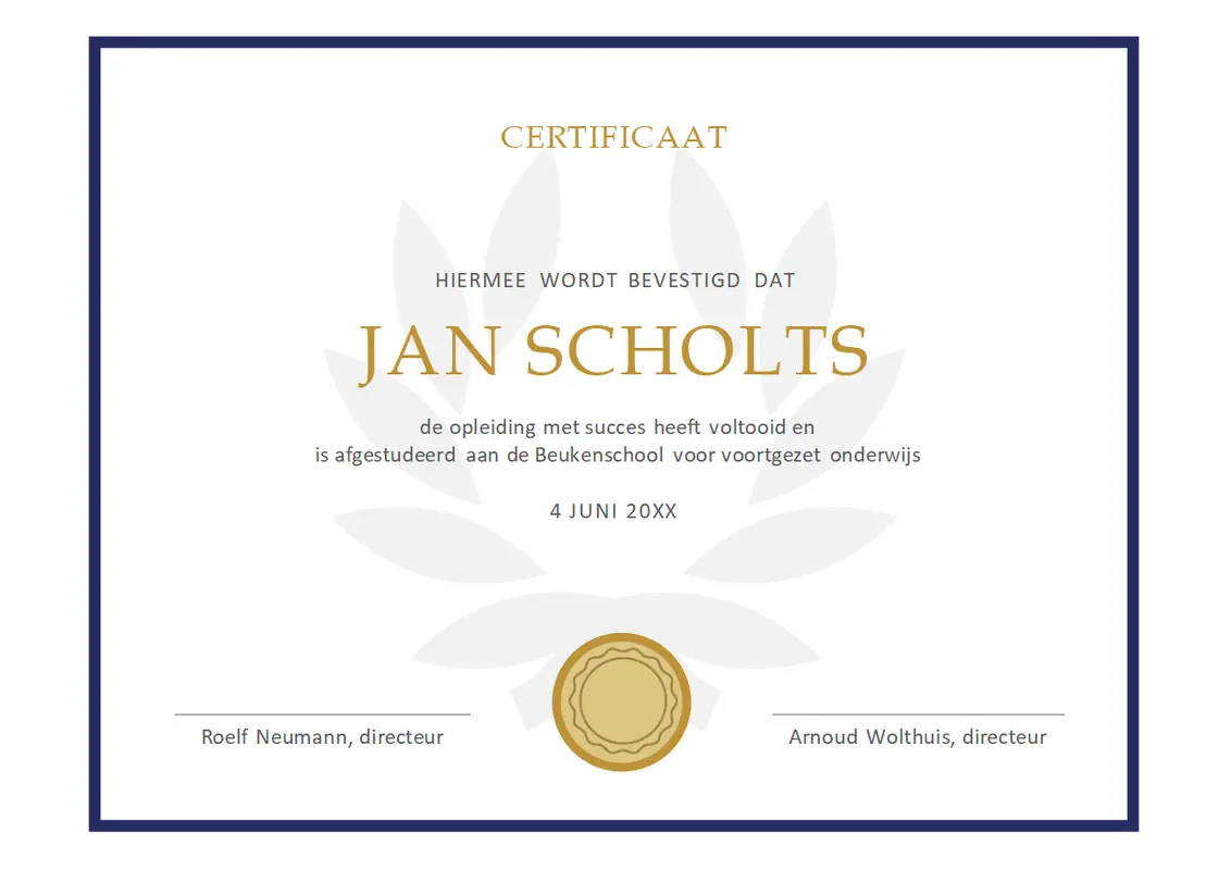 Diploma modern simple