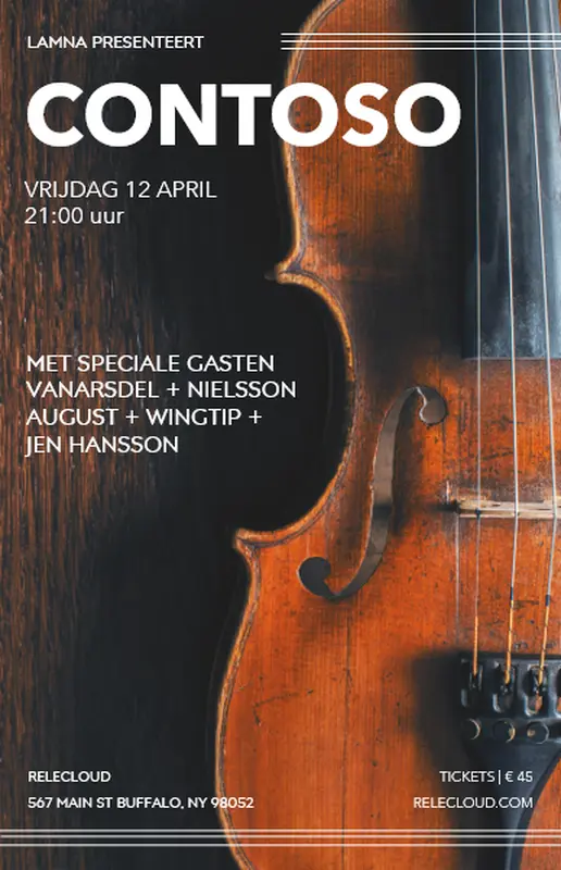 Concertposter modern-simple