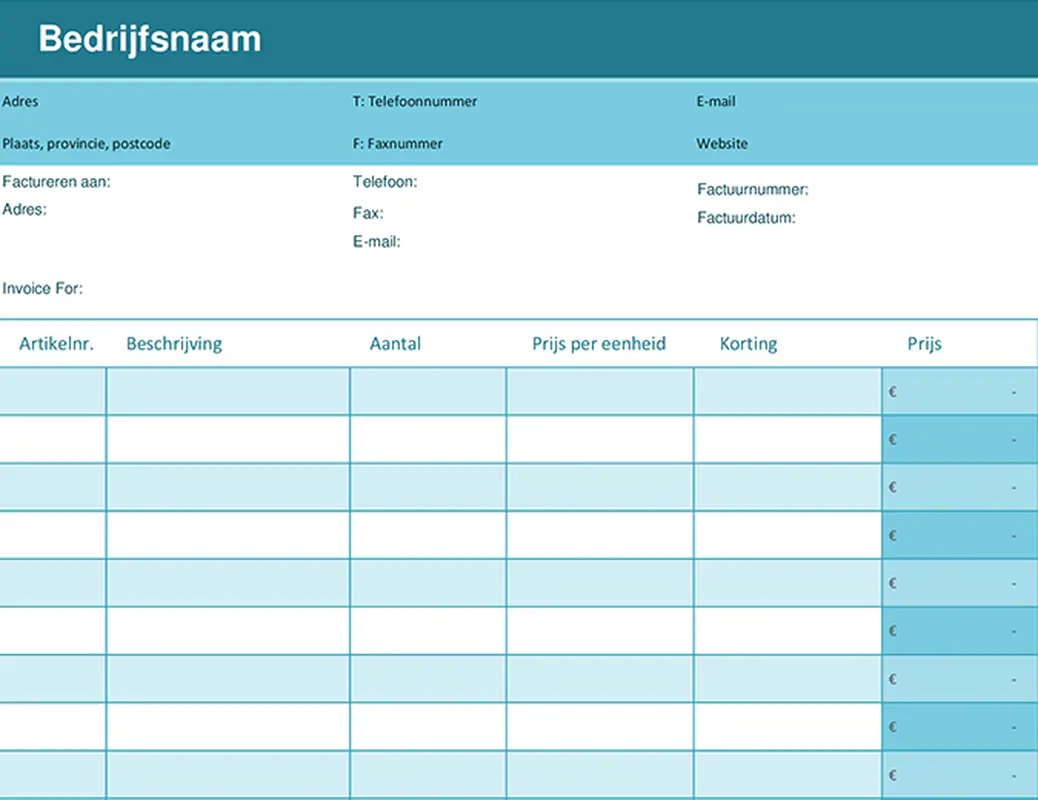 Eenvoudige factuur modern-simple