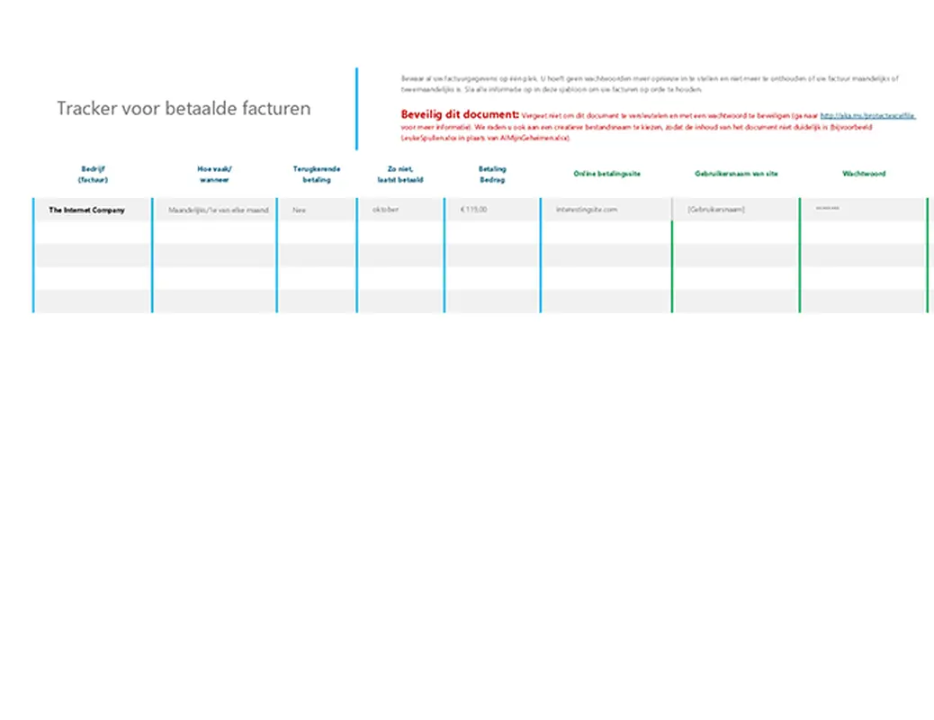 Tracker voor betaalde facturen modern simple