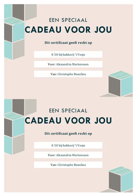 Cadeaubon modern-geometric