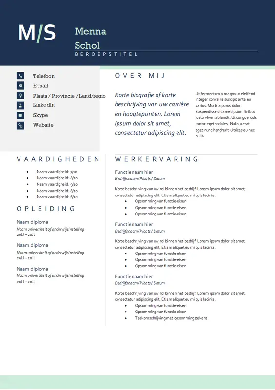 Modern initialen cv modern bold