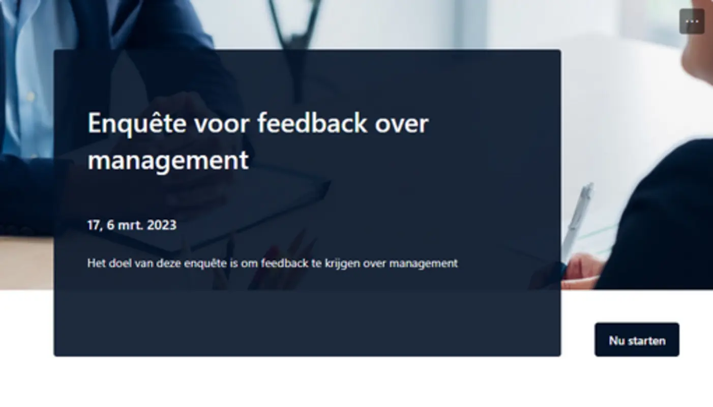 Enquête voor feedback over management gray