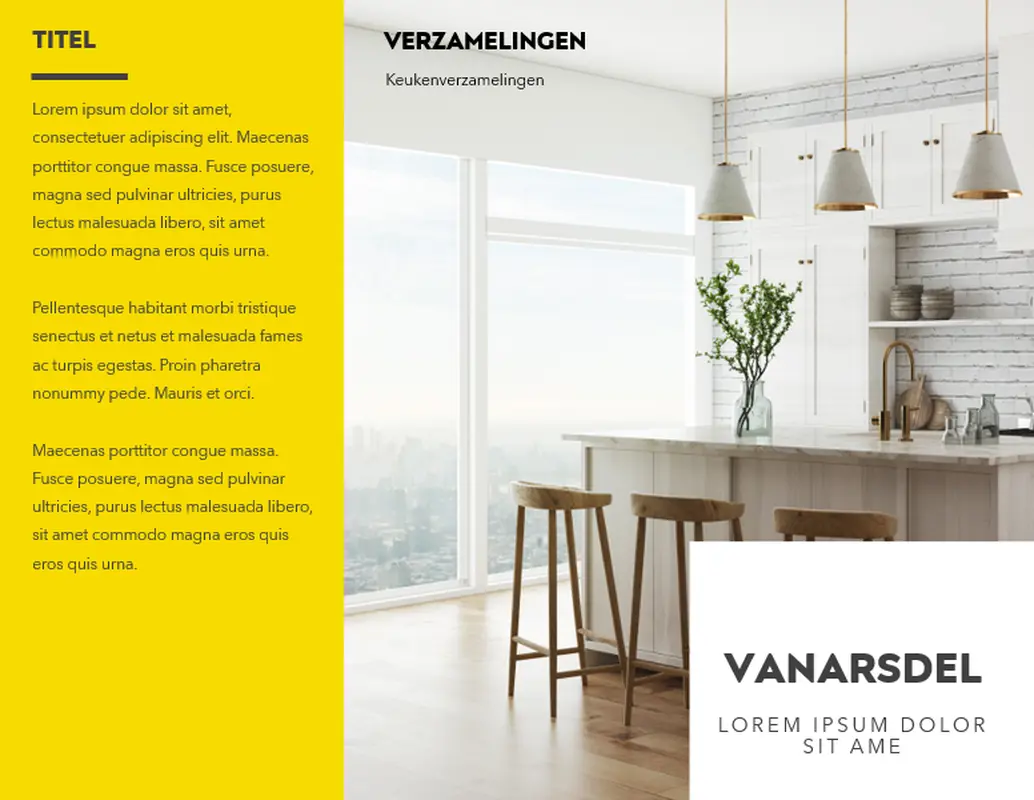 Gele brochure modern-simple