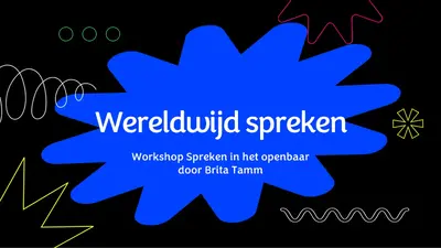 Presentatie met kronkellijnkunst