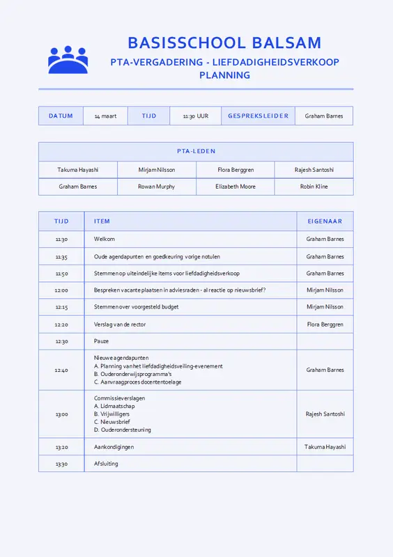 Notulen bestuursvergadering modern simple