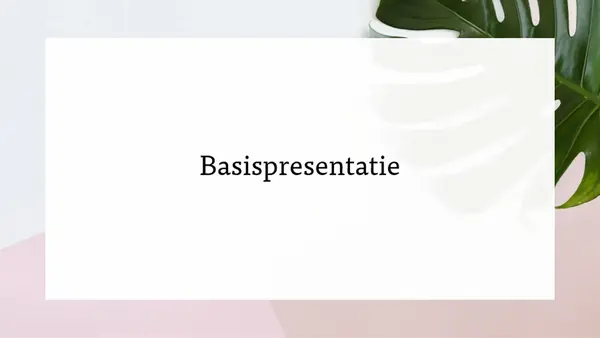 Presentatie van ondernemingsplan pink organic-simple