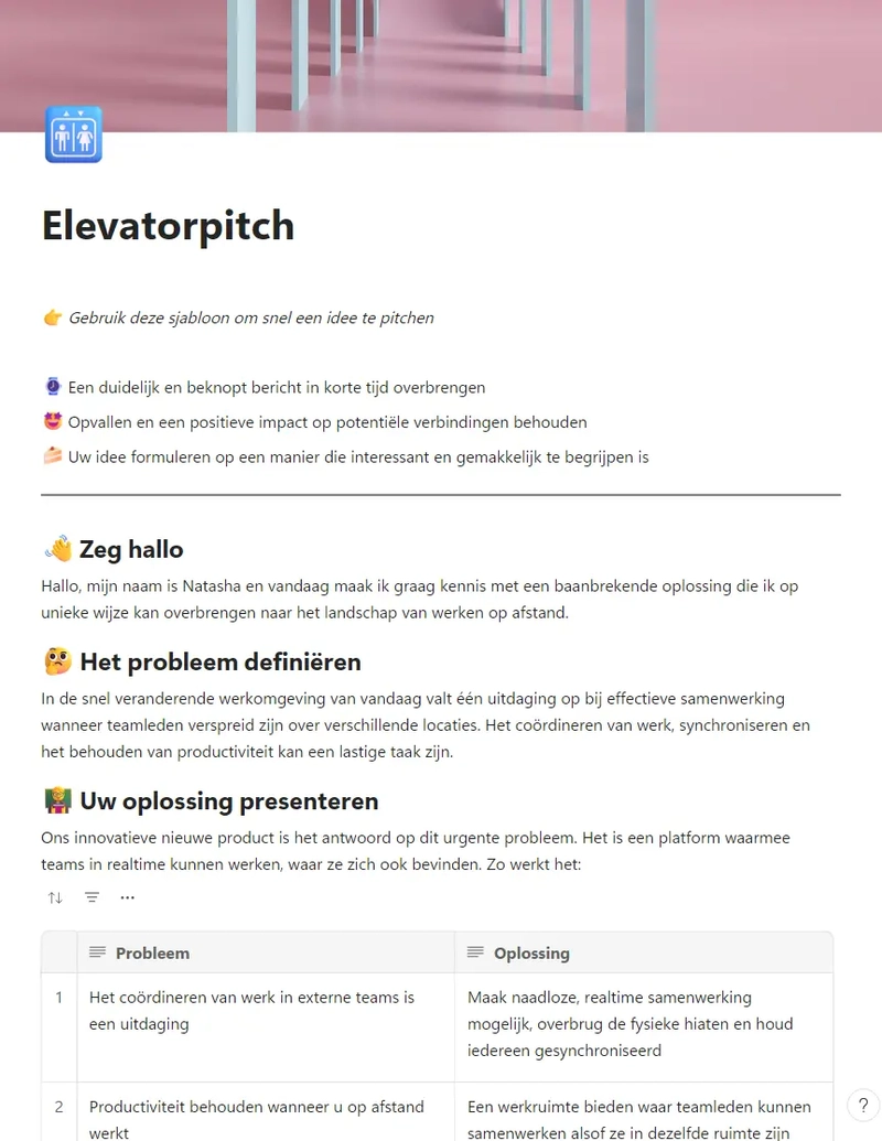 Elevatorpitch