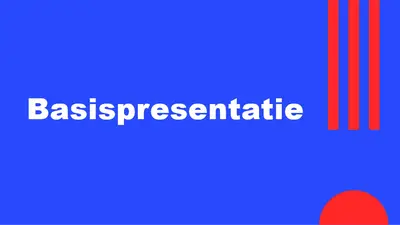 Presentatie van training modern color block