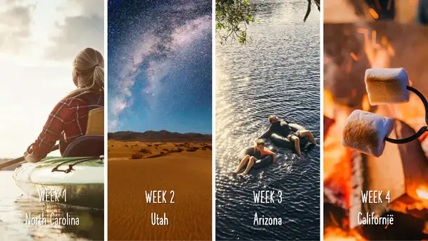 Tijdlijn voor vakantiefoto's modern-simple
