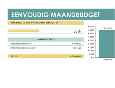 Eenvoudig budget modern simple