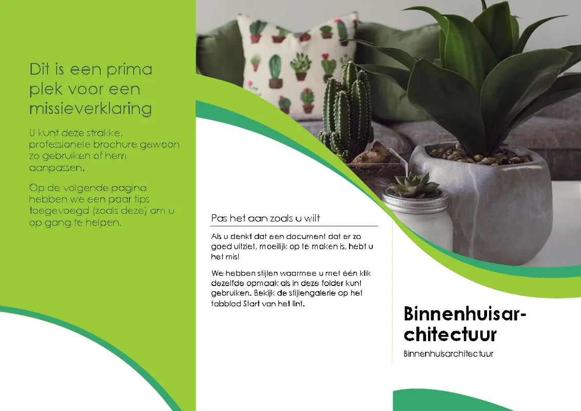 Brochure voor binnenhuisarchitectuur modern-color-block