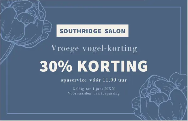 Klassieke cadeaubon met bloemenopdruk vintage-botanical