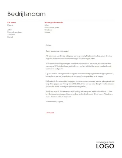 Briefhoofd (eenvoudig modern ontwerp)