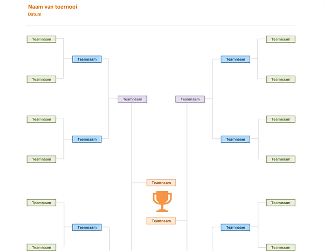 Toernooischema voor 16 teams modern simple