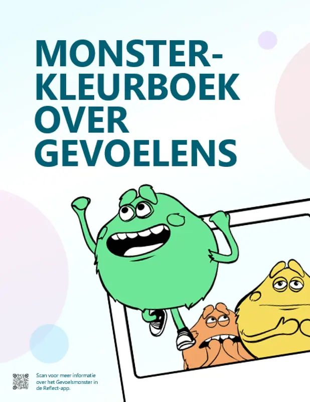 Emotiemonster kleurboek whimsical color block