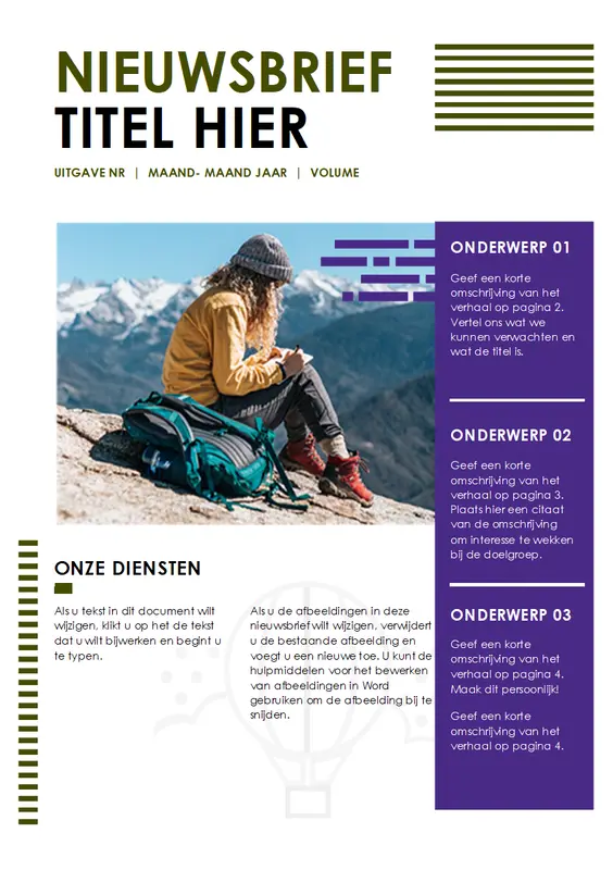 Reisbrochure modern-simple