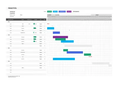 Agile Gantt-diagram modern simple