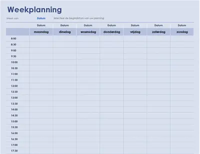 Eenvoudige weekplanning modern simple