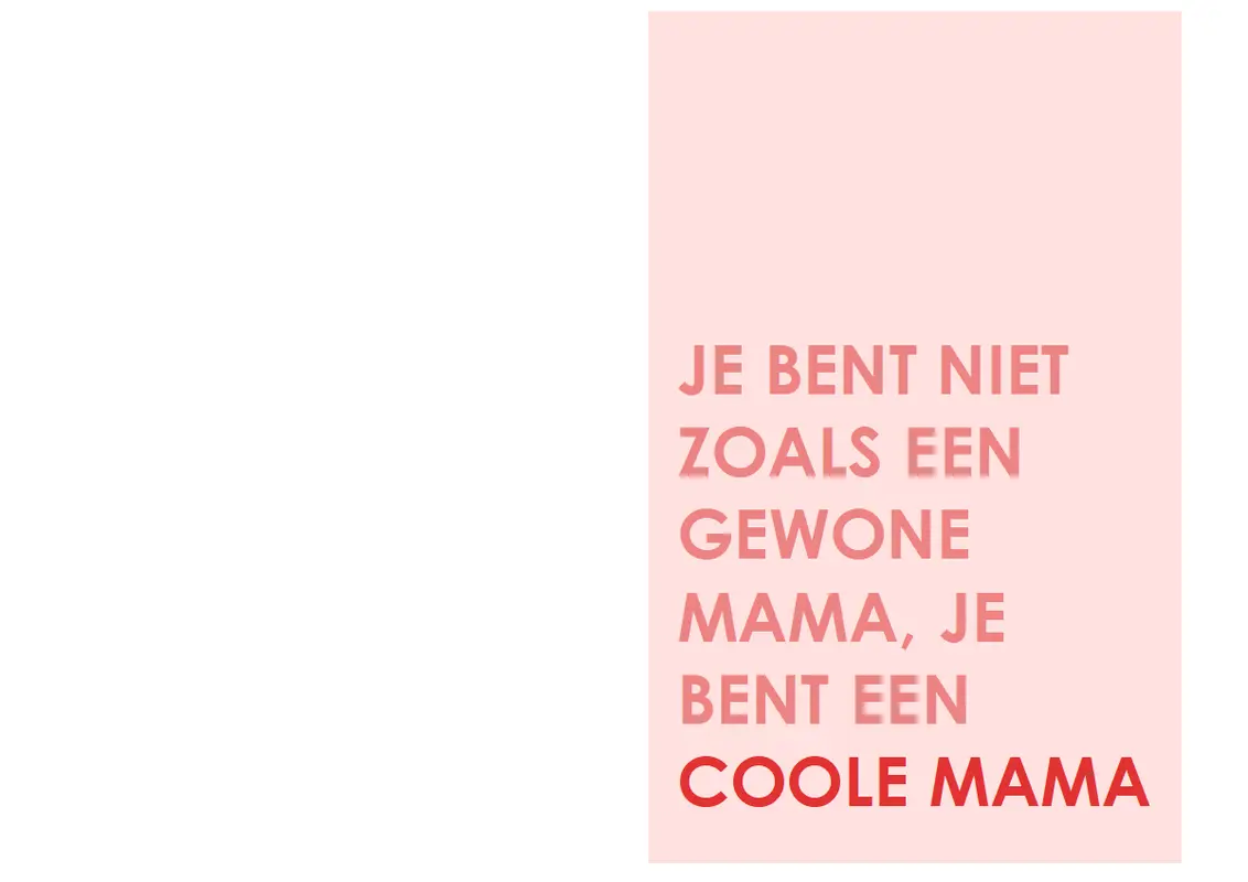 Coole kaart voor Moederdag modern-simple