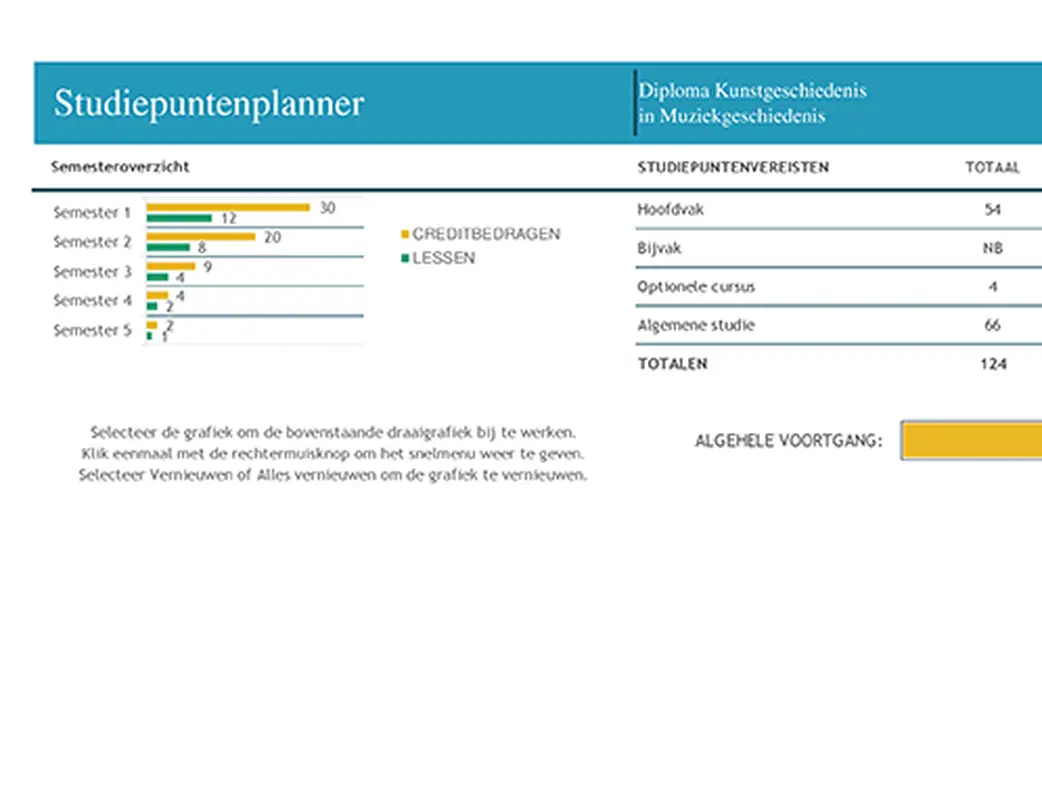 Studiepuntenplanner modern-simple