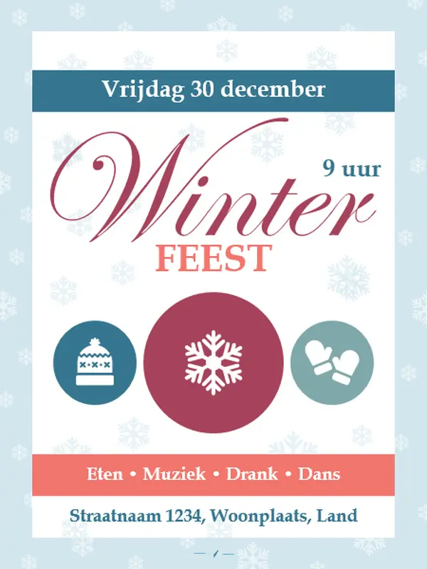 Winterfeestprintjes  whimsical color block