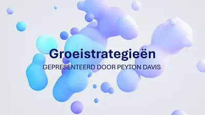 Presentatie met blauwe bollen