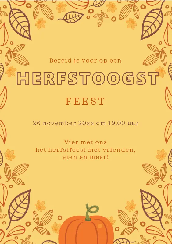 Herfstflyer whimsical-line