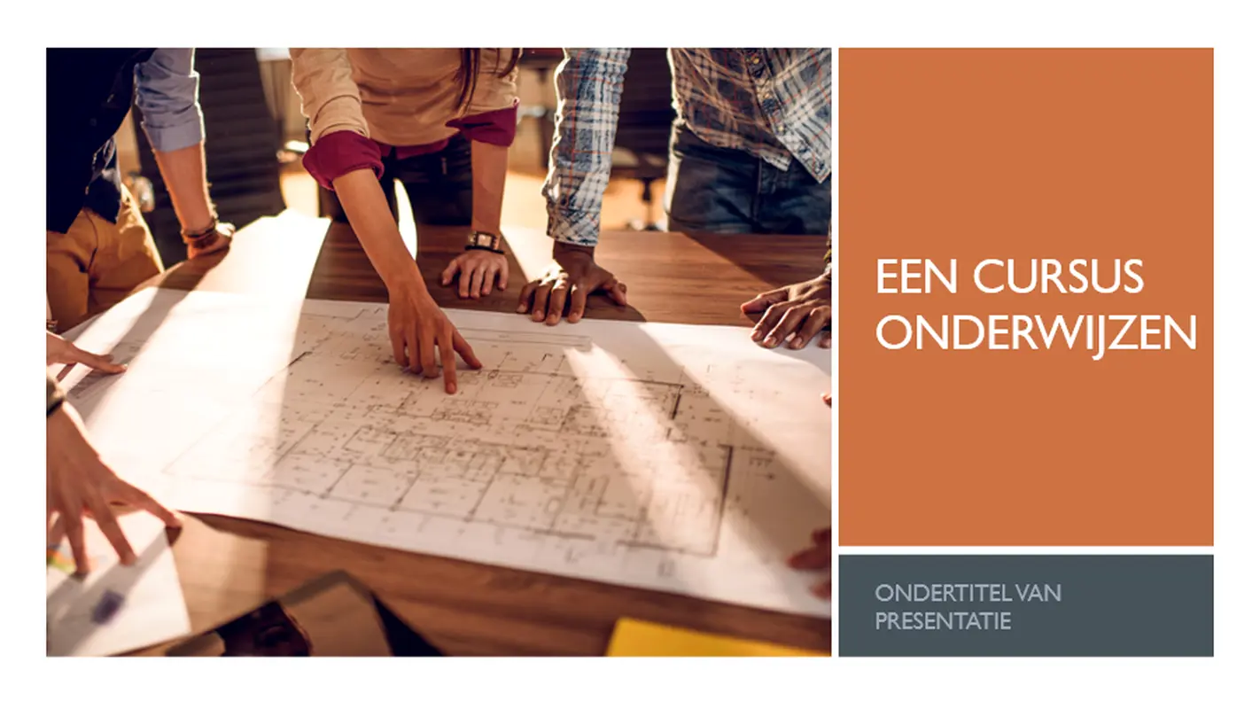 Klassieke bedrijfstraining voor een cursus modern color block