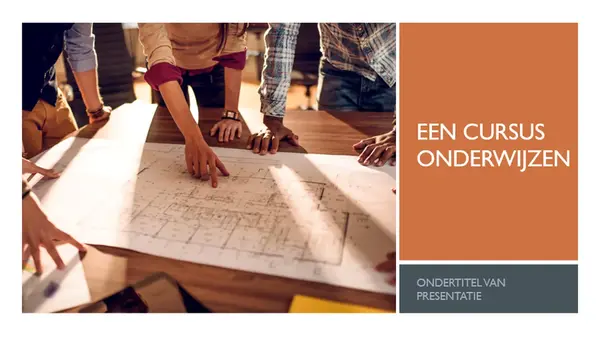 Klassieke bedrijfstraining voor een cursus modern color block