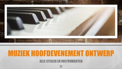 Belangrijke gebeurtenis - Muziek modern bold