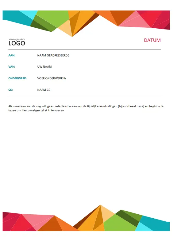 Memo met prisma modern color block