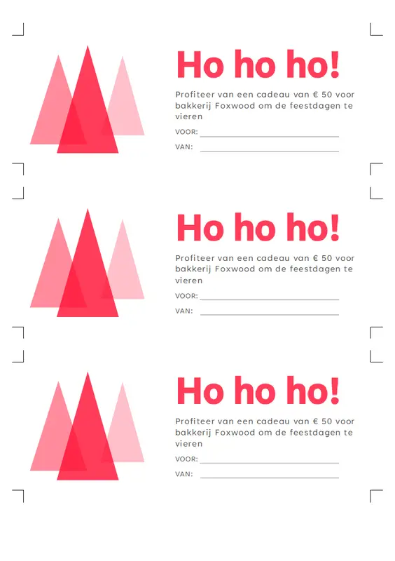 Ho ho ho! Geschenkbonnen voor de feestdagen  modern-simple