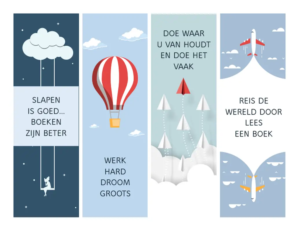 Motiverende bladwijzers modern simple