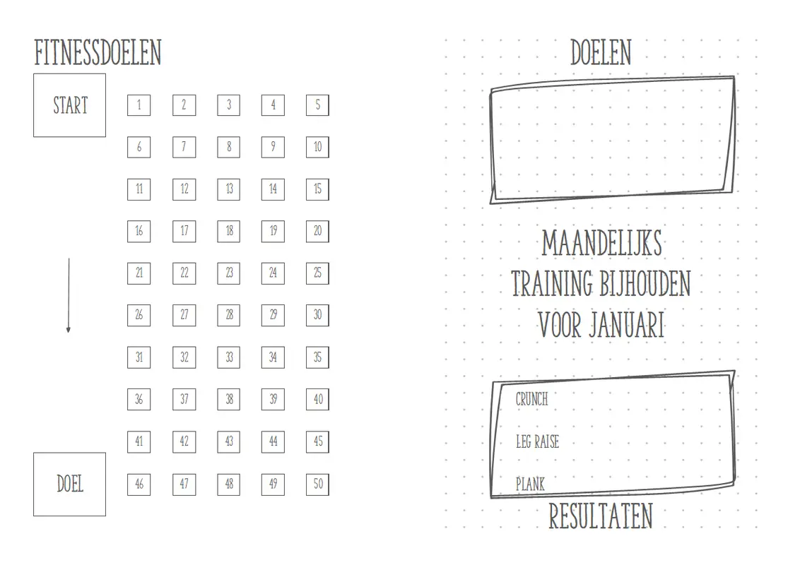 Fitnesslogboek  whimsical-line