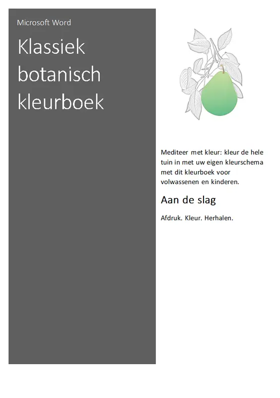 Klassiek botanisch kleurboek vintage botanical