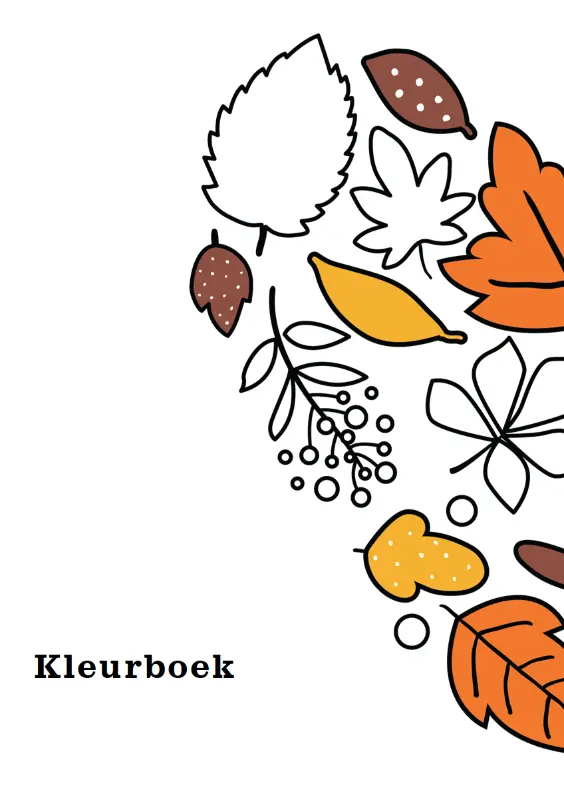 Herfstkleurboek whimsical-line