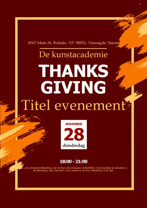Moderne flyer Thanksgiving modern