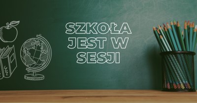 Szkoła jest w sesji green modern-simple